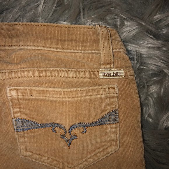 Girls Tan Corduroy Flare Pants - Picture 3 of 4